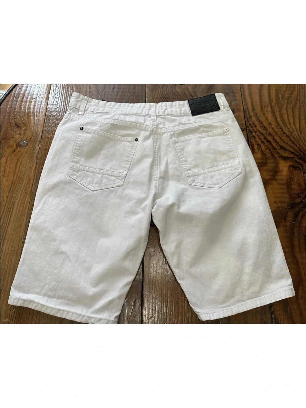 SouthPole Men’s 34 Ivory Distressed  Urban Streetwear Shorts Y2K